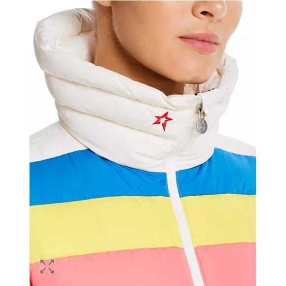 NWT Perfect Moment Womens Snow White Rainbow Queenie Goose Down Jacket Size L - Picture 2 of 16